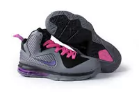 nike lebron 9 chaussure 2013 femmes populaire gris noir violet